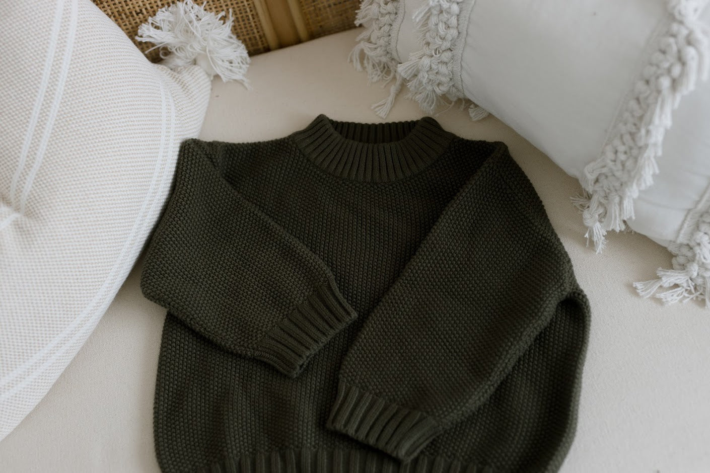 Olive chunky knit jumper