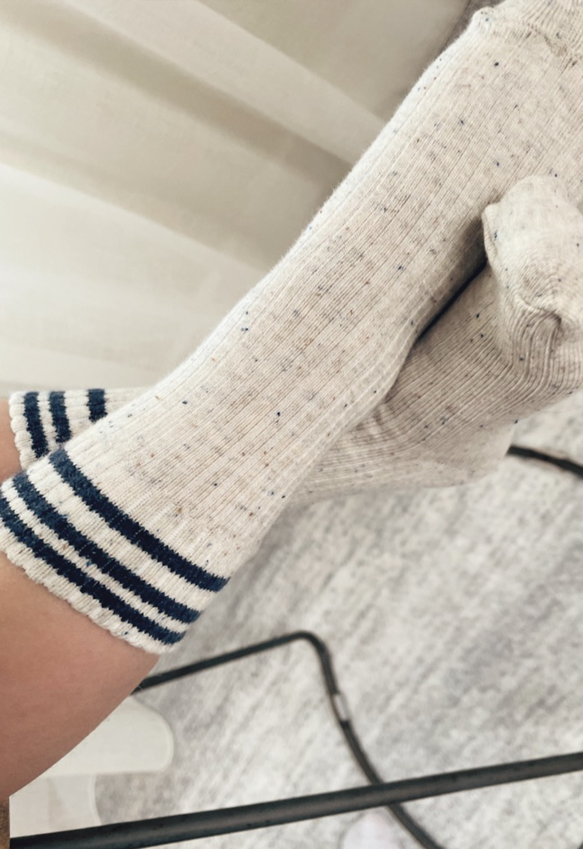 Navy Varsity Sock