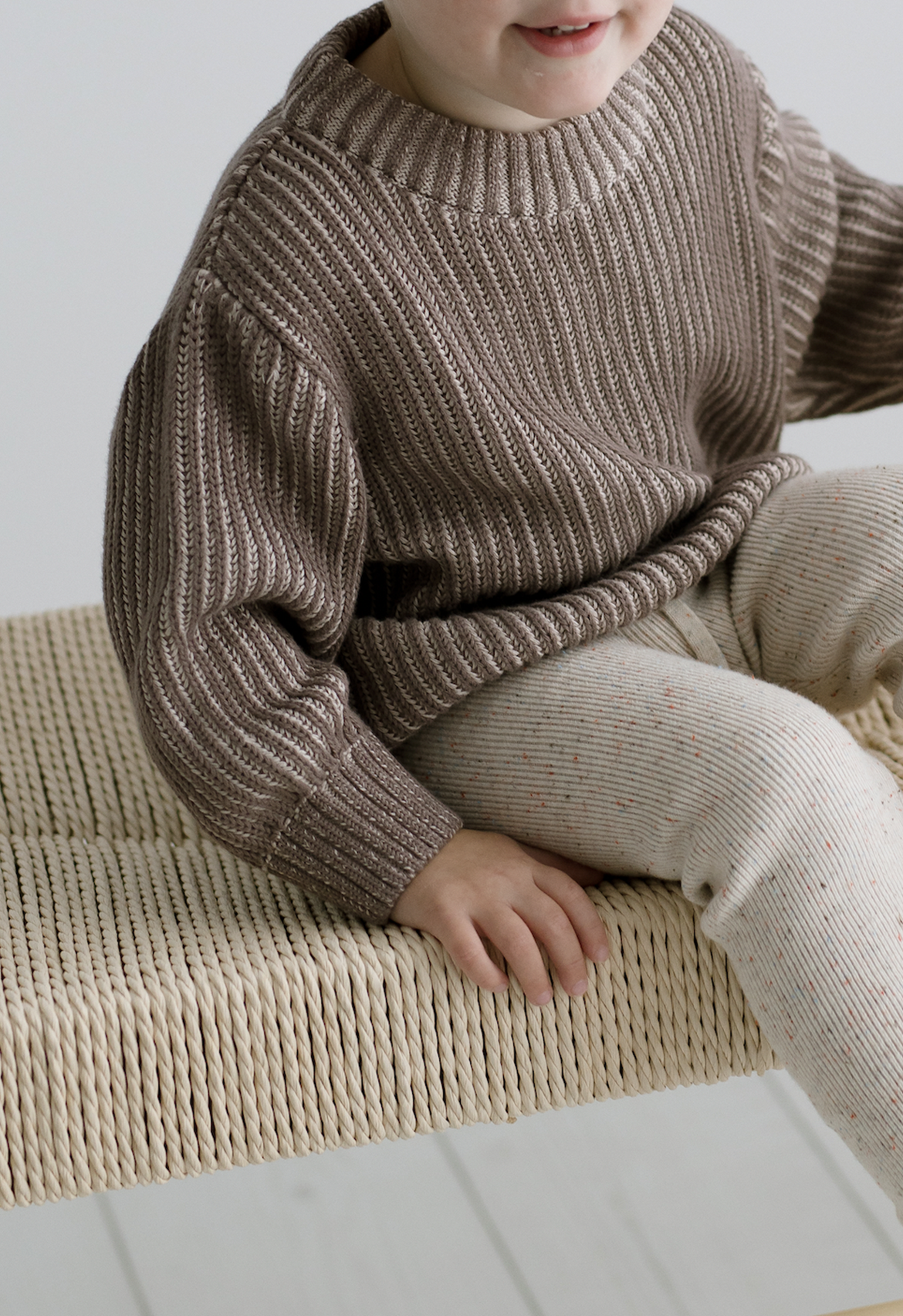 Truffle Chunky Moss Jumper