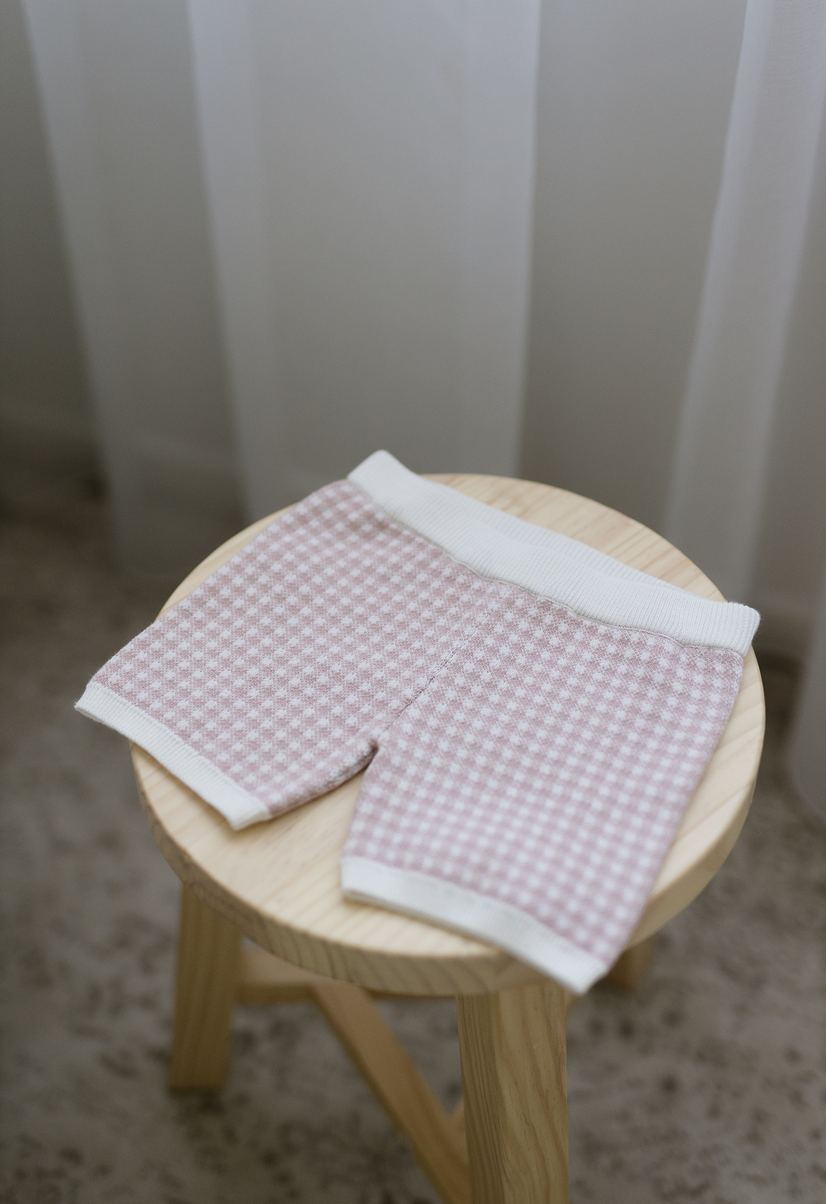 Mauve Gingham Bike Short