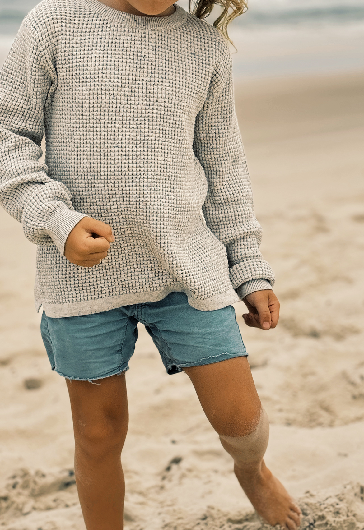 Waffle Jumper (Ivory Speckle)