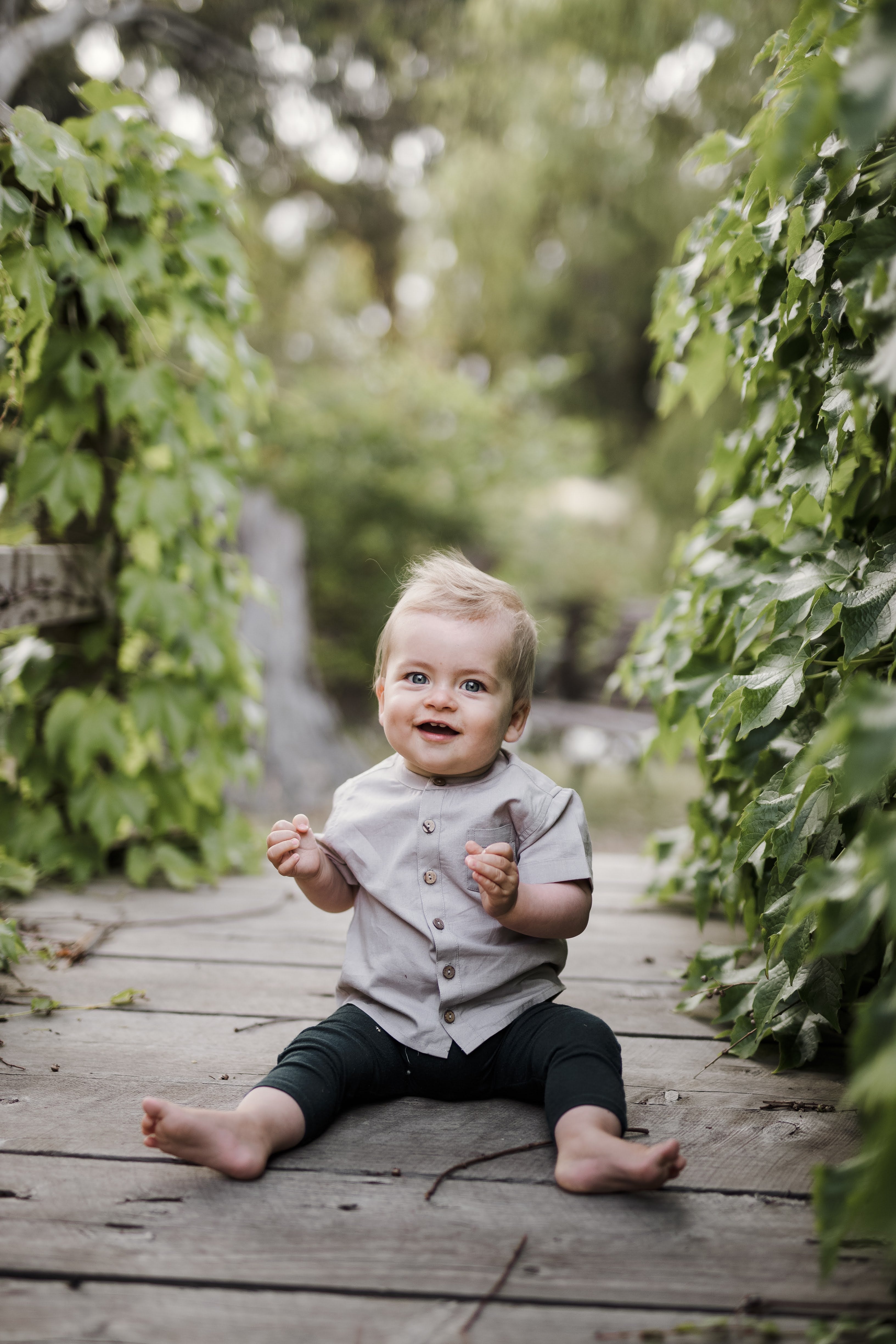 Grandpa Collar Shirt (Grey)