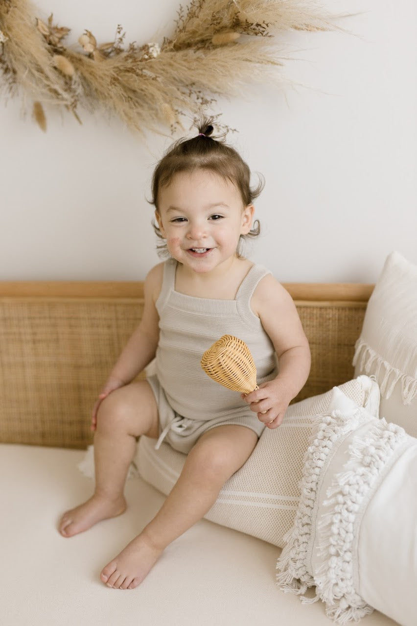 Knit Bloomer and Singlet (moonbeam)