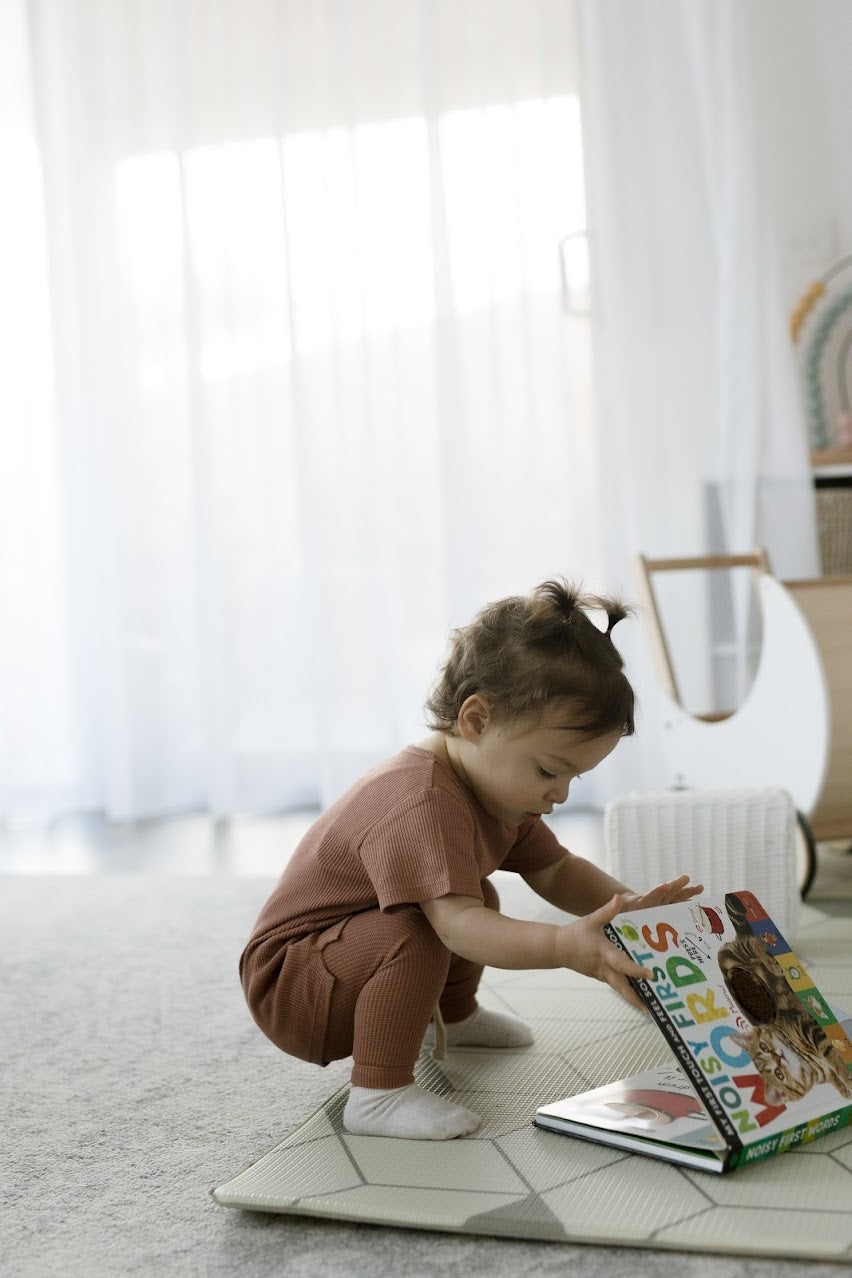 Waffle side split TEE (ginger)