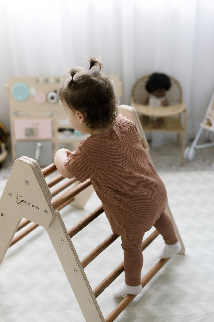 Waffle side split TEE (ginger)