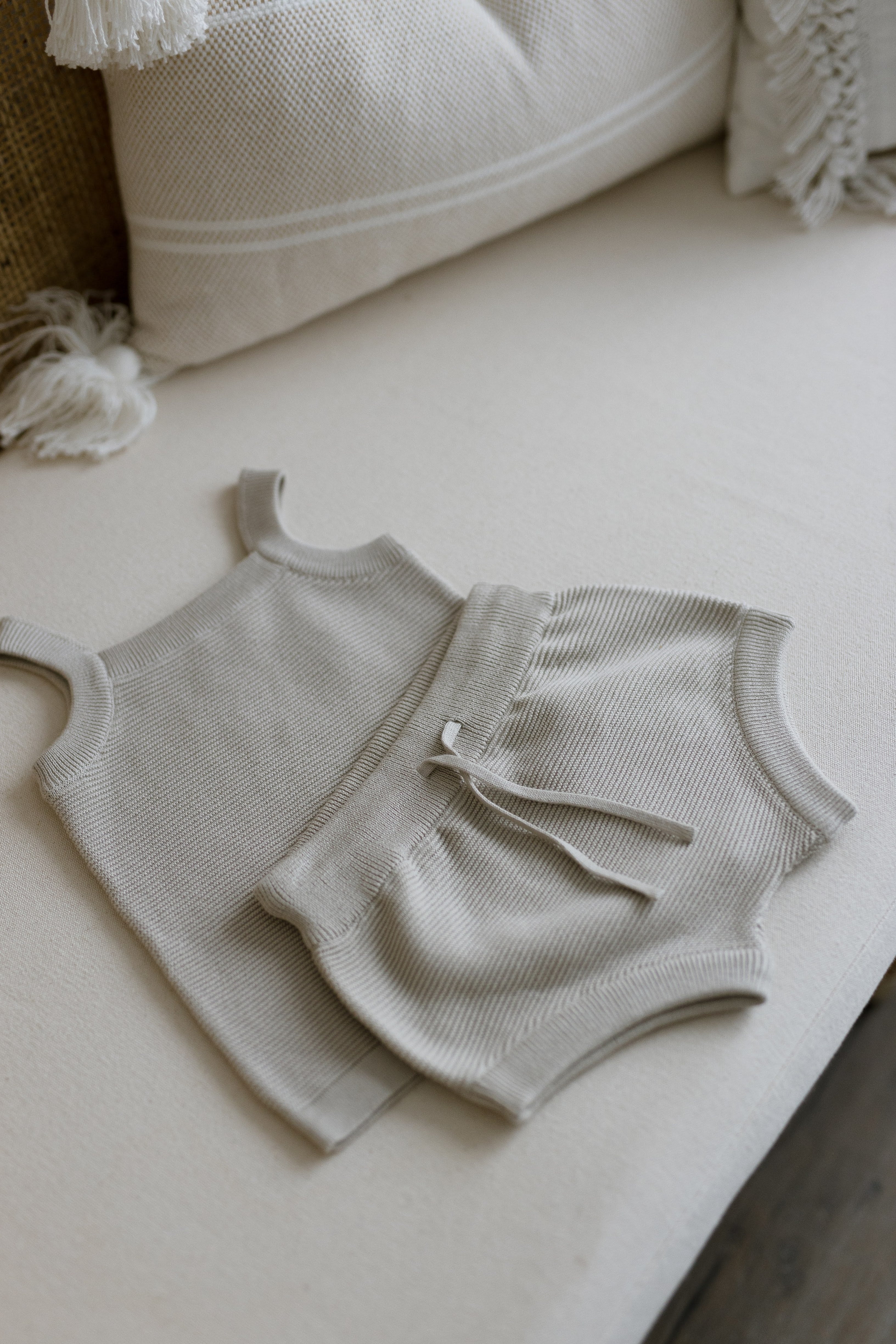 Knit Bloomer and Singlet (moonbeam)