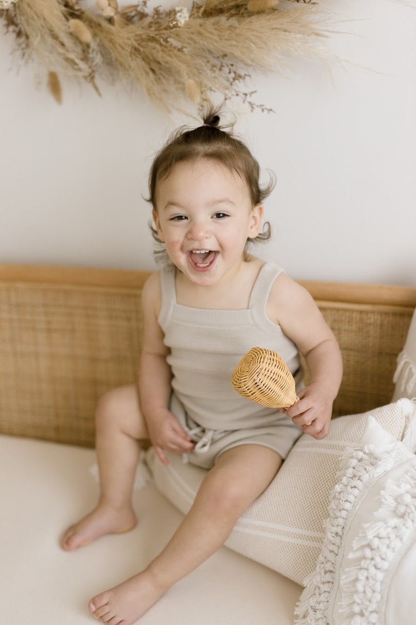 Knit Bloomer and Singlet (moonbeam)